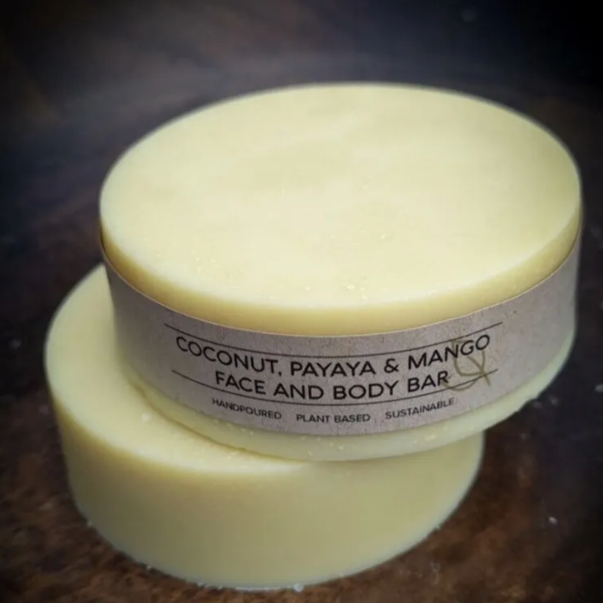 Handmade Soap Coconut Papaya & mango Face & Body Bar (Large)