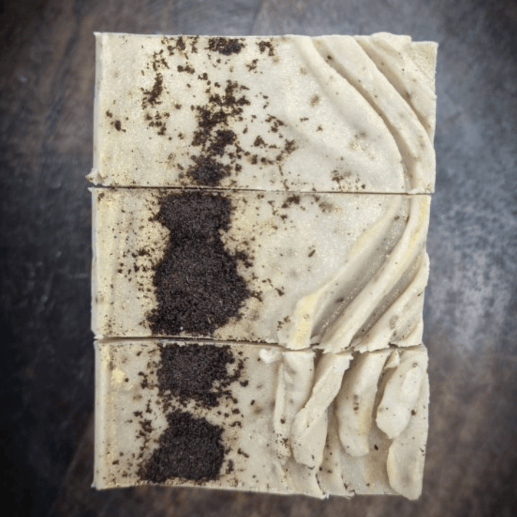 Top view of Handmade Soap French Pear Exfoliating Soap 120-130 g bar