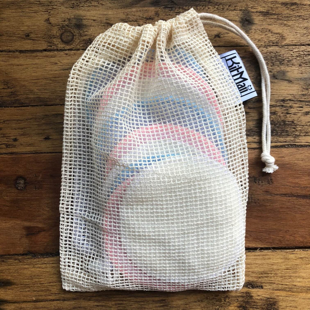 reusable bamboo cotton make-up remover pads - mixed colours