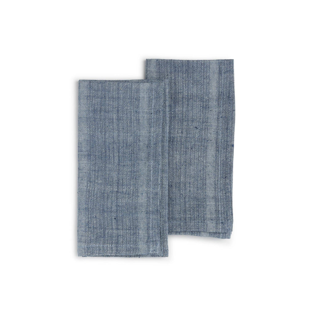 100% organic cotton handwoven napkins 51cm x 51cm Indigo Sea design