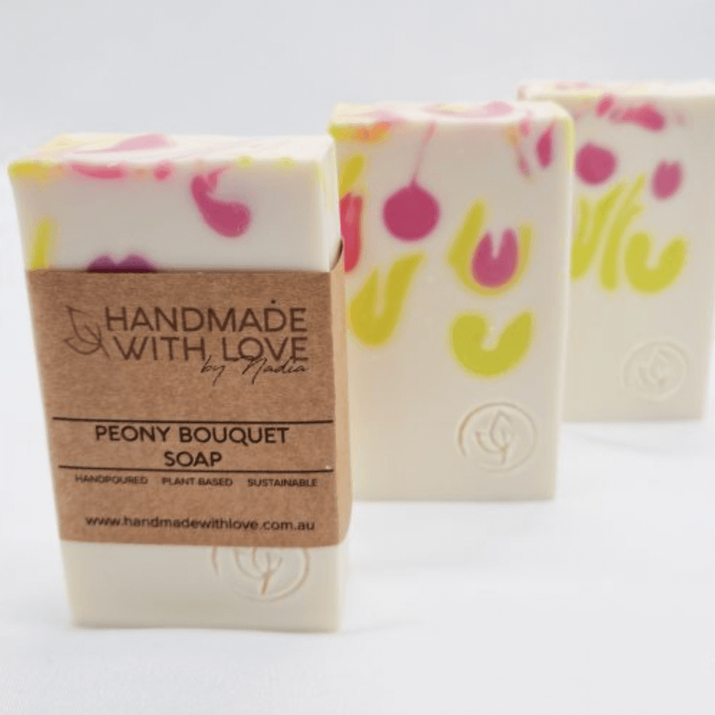 Handmade Soap Peony Bouquet Soap