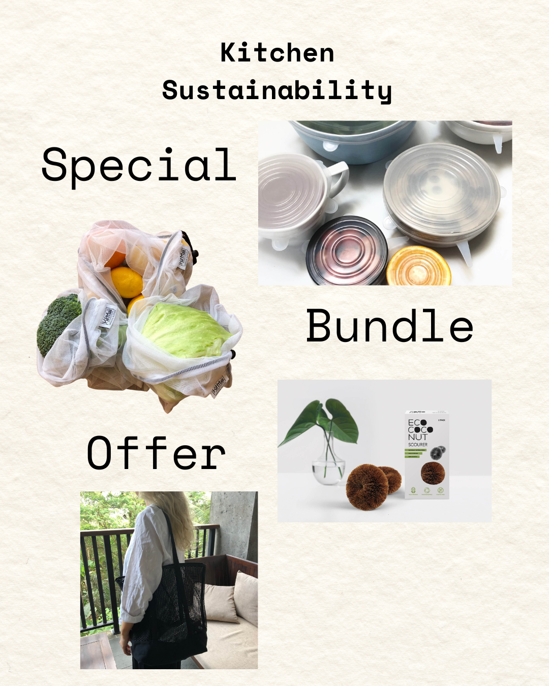 Kitchen Sustainability Bundle | Zero Waste Kitchen Set – KitMaii | KitMaii