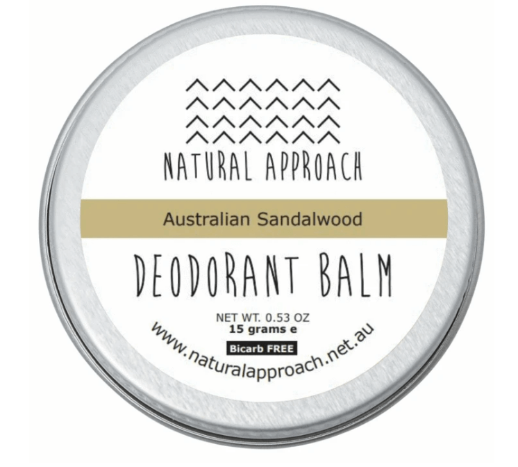 natural approach deodorant australian sandalwood 15g bicarb free kitmaii