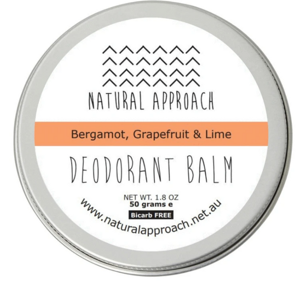 natural approach deodorant bergamot, grapefruit & lime 50g bicarb free kitmaii