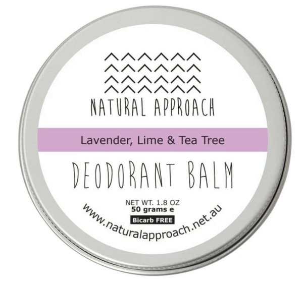 natural approach deodorant lavender, lime & tea tree 50g bicarb free kitmaii