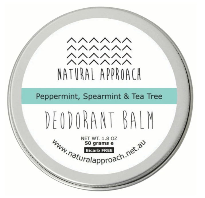 natural approach deodorant peppermint, spearmint & tea tree 50g bicarb free kitmaii