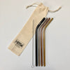 stainless steel drinking straws (sets) bent