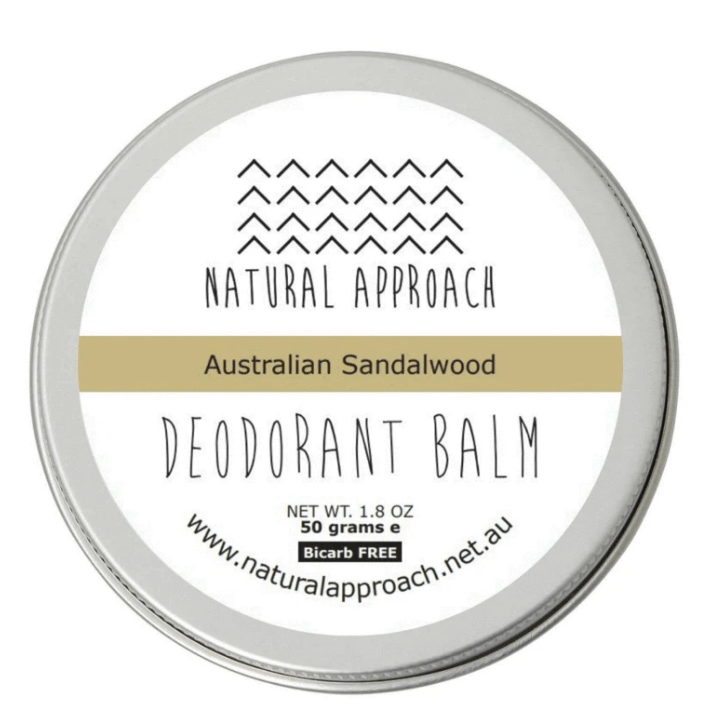 natural approach deodorant australian sandalwood 50g bicarb free kitmaii