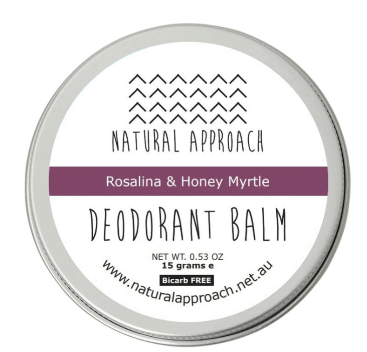 natural approach rosalina & honey myrtle natural deodorant 15g bicarb free