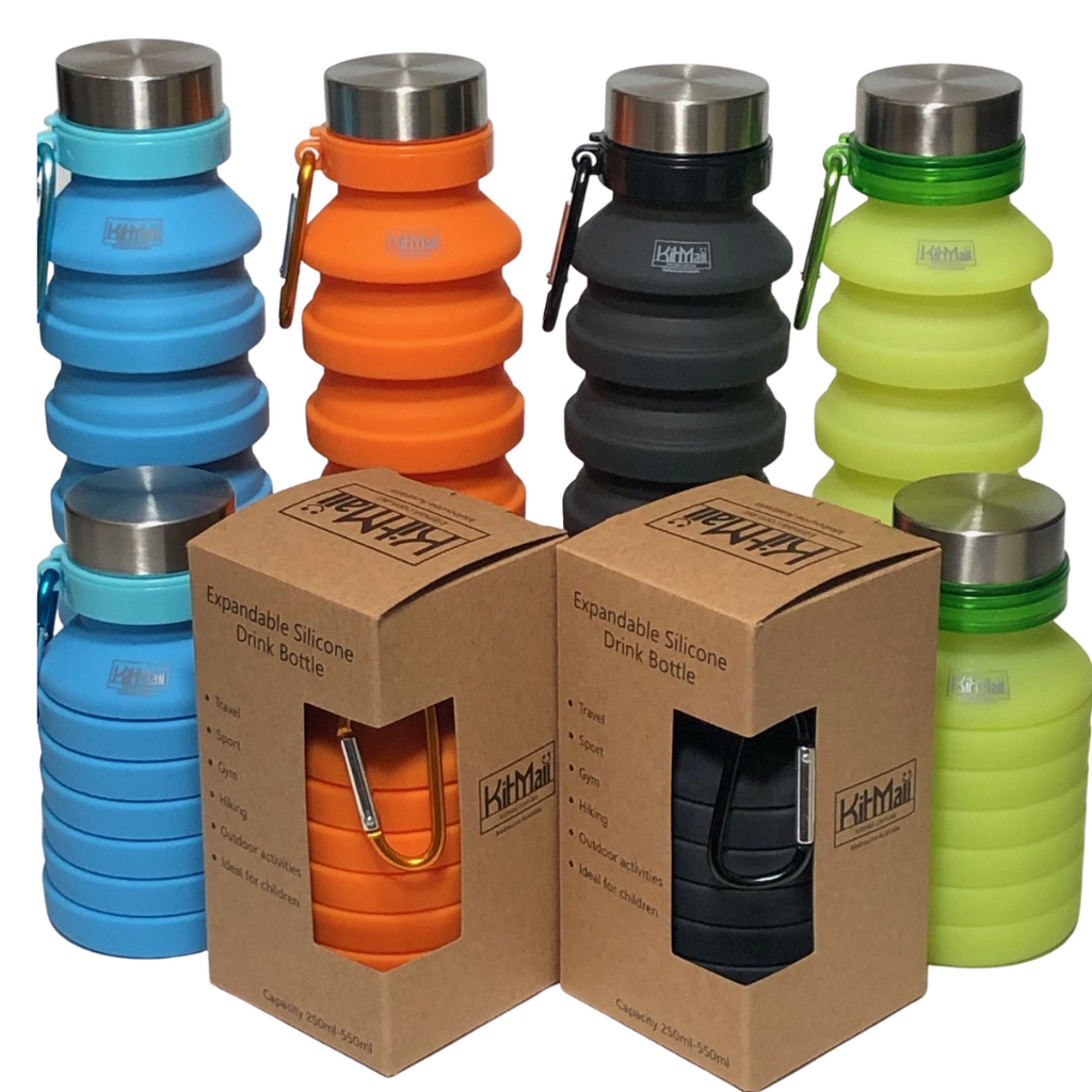 expand and collapse silicone drink bottles