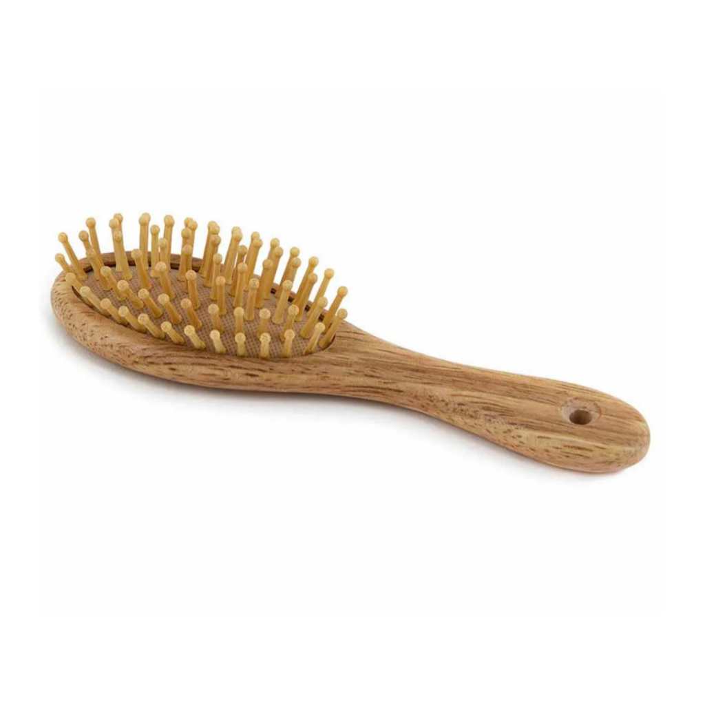 ecomax timber hair brush - travel