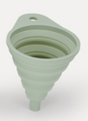 mini silicone foldable funnel green