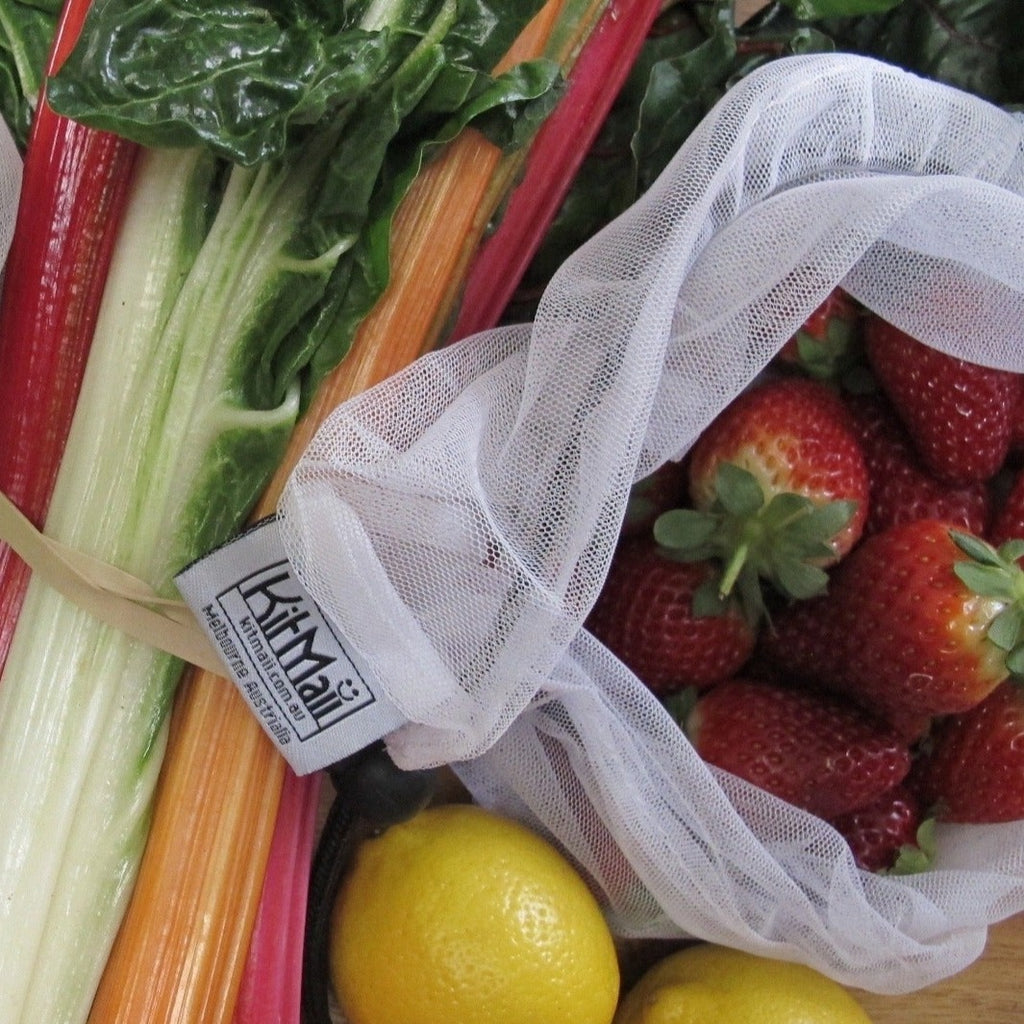 reusable produce bags (recycled mesh)