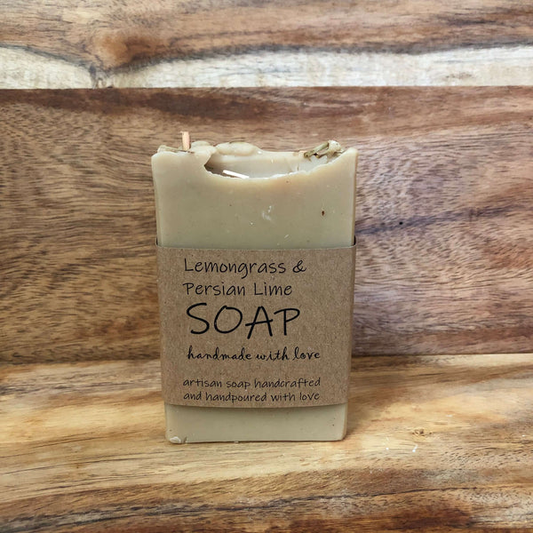 handmade soap lemongrass & persian lime 120-130g kitmaii