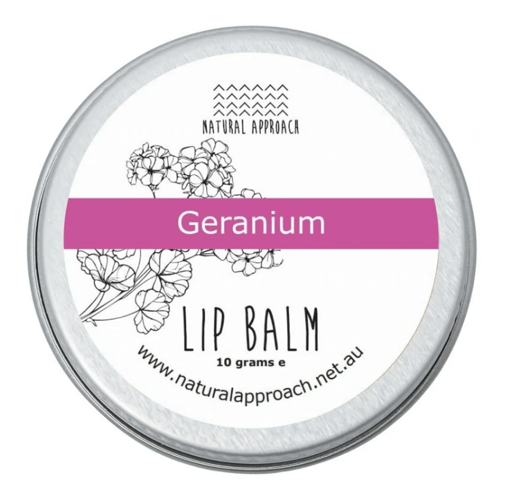 natural approach lip balm geranium vegan 10g kitmaii
