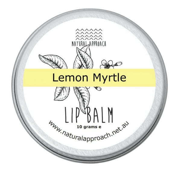 natural approach vegan lemon myrtle lip balm 10g