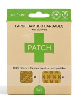 patch aloe vera bamboo bandages large (square 5), (rectangle 5)
