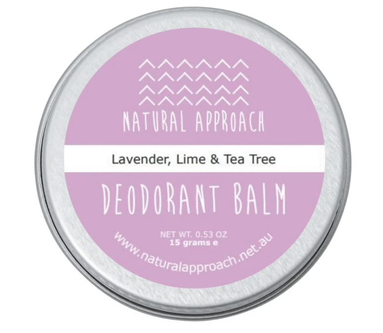 natural approach lavender, lime & tea tree natural deodorant 15g regular