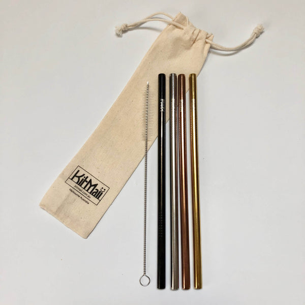 stainless steel drinking straws (sets) straight