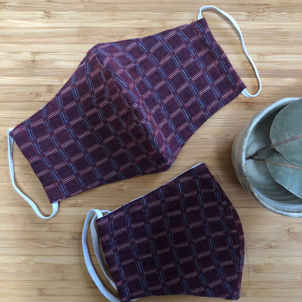 reusable facemask - wine check adult size kitmaii